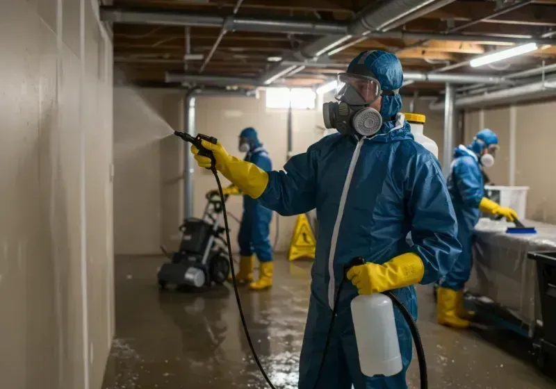 Basement Sanitization and Antimicrobial Treatment process in Franklin, ME